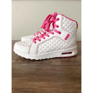 Zumba Air Boss Womens White Pink High Top Dance Sneakers Z1F000065-PINK-7 Size 7